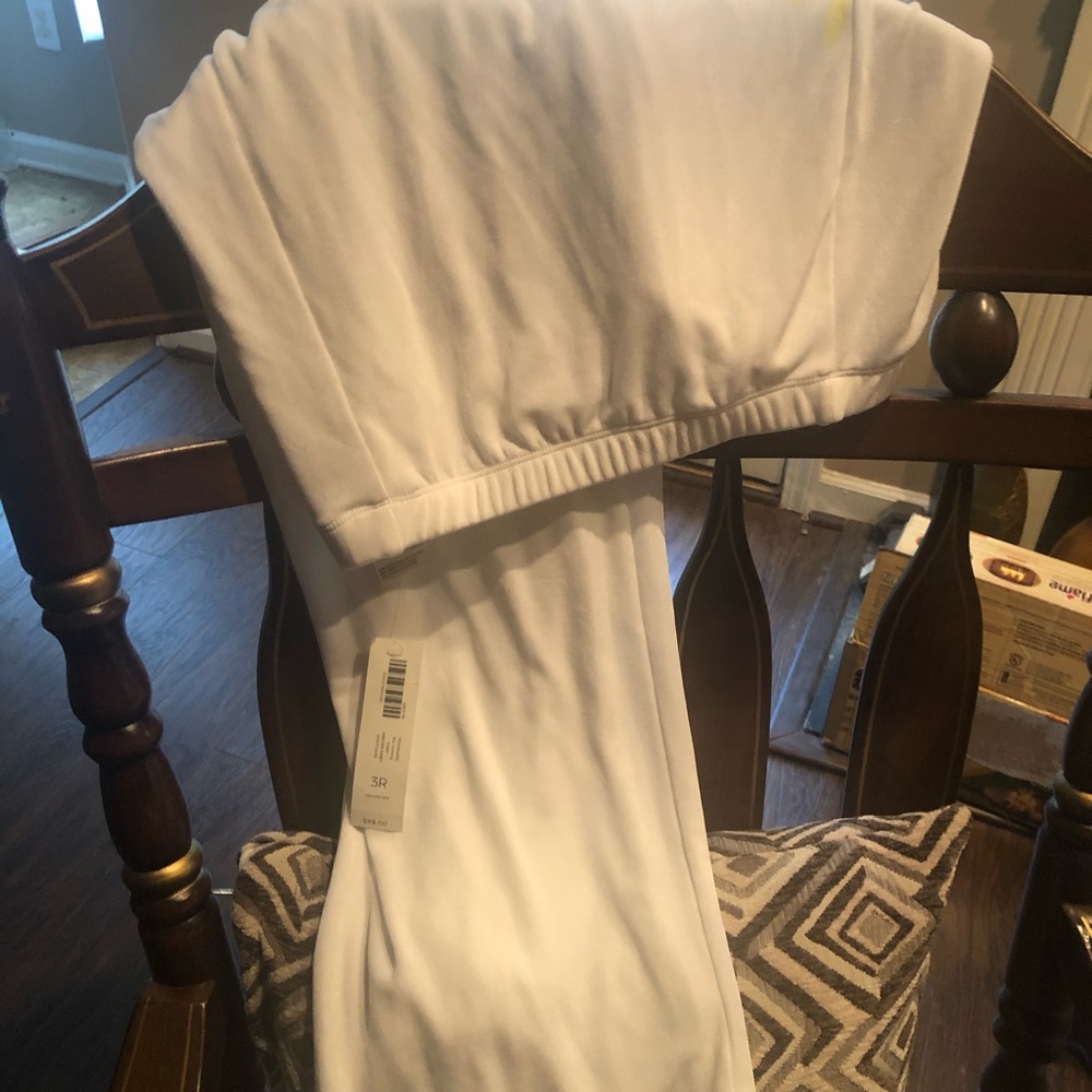 Chico’s White Lined Pants (travelers collection)